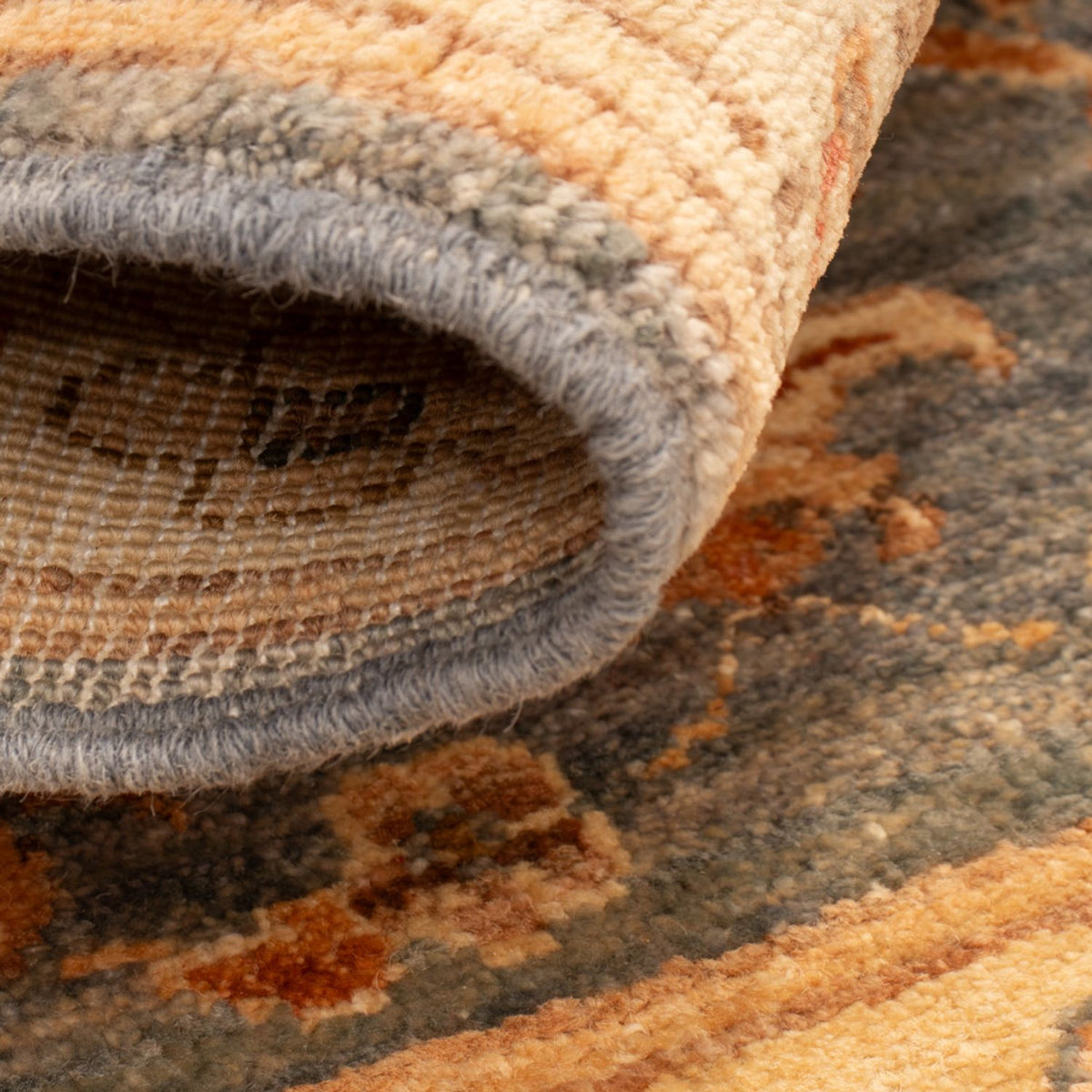 Ziegler Teppich - 80 x 50 cm - petrolblau