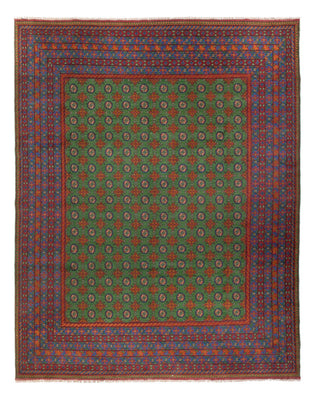 Afghan Teppich - Filpa - 390 x 297 cm - grün