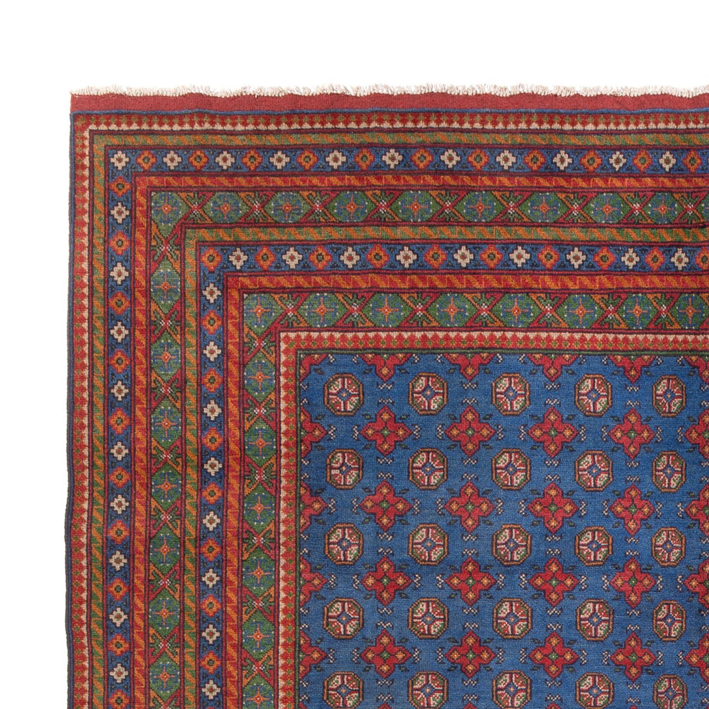 Afghan Teppich - Filpa - 394 x 300 cm - blau