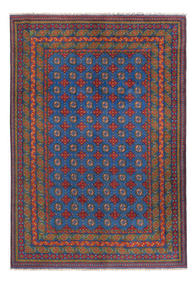 Afghan Teppich - Filpa - 296 x 203 cm - blau