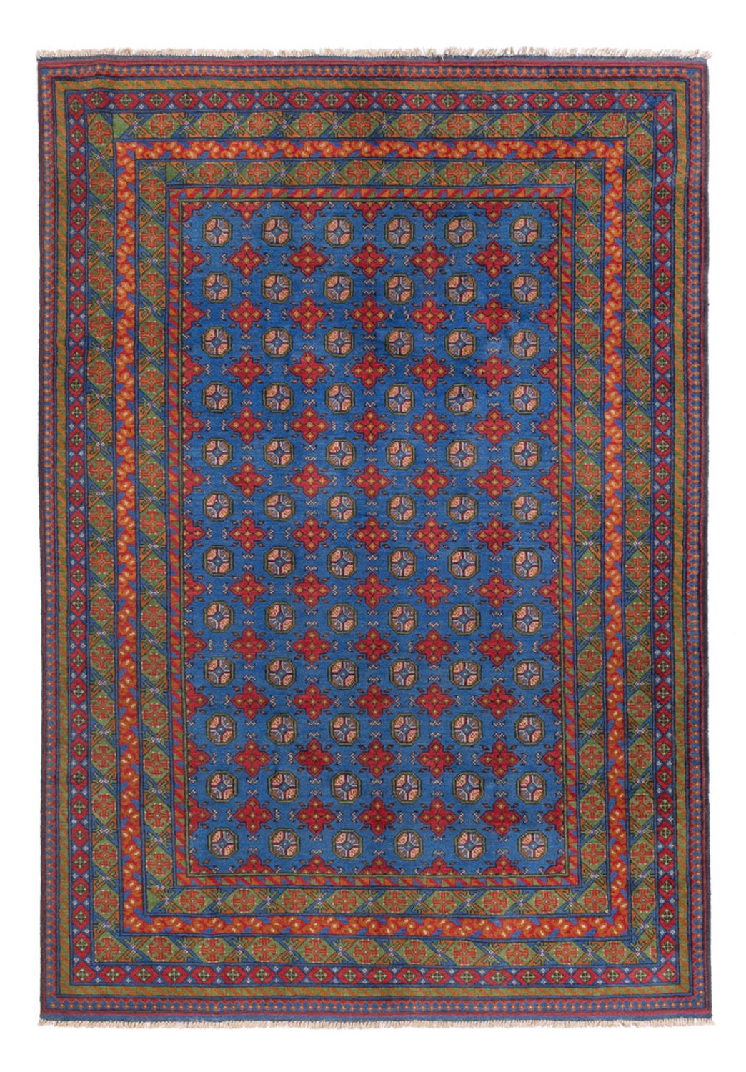Afghan Teppich - Filpa - 296 x 203 cm - blau