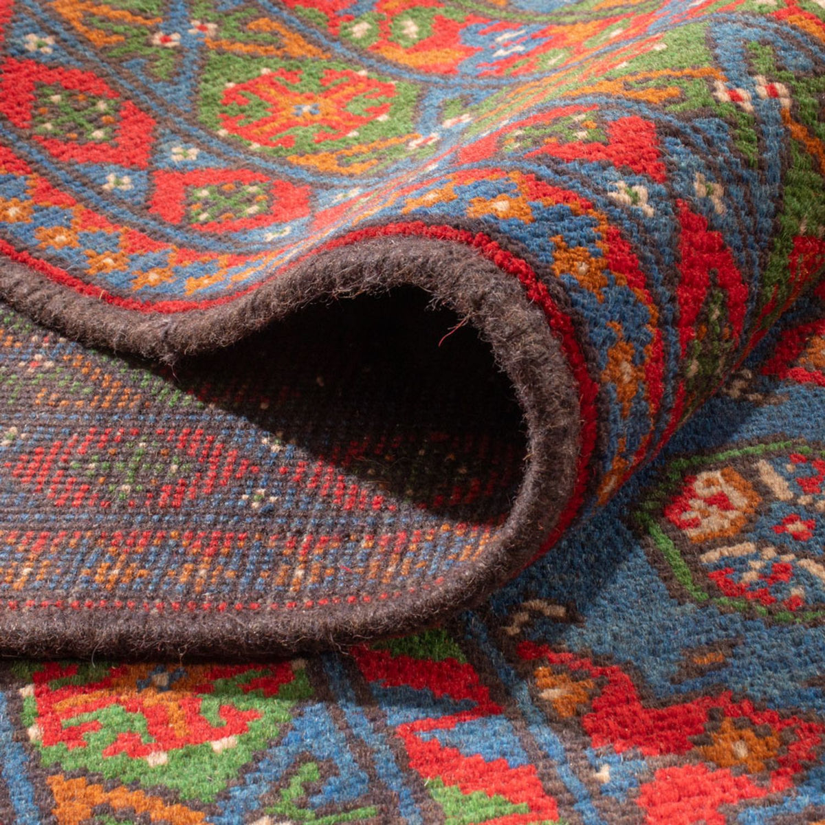 Afghan Teppich - Filpa - 355 x 252 cm - blau