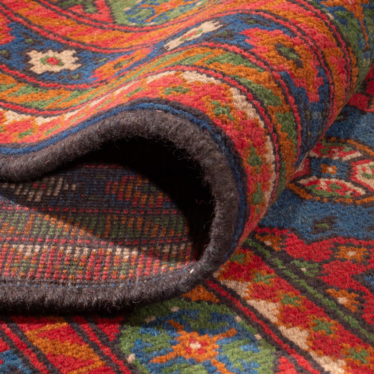 Afghan Teppich - Filpa - 394 x 303 cm - blau