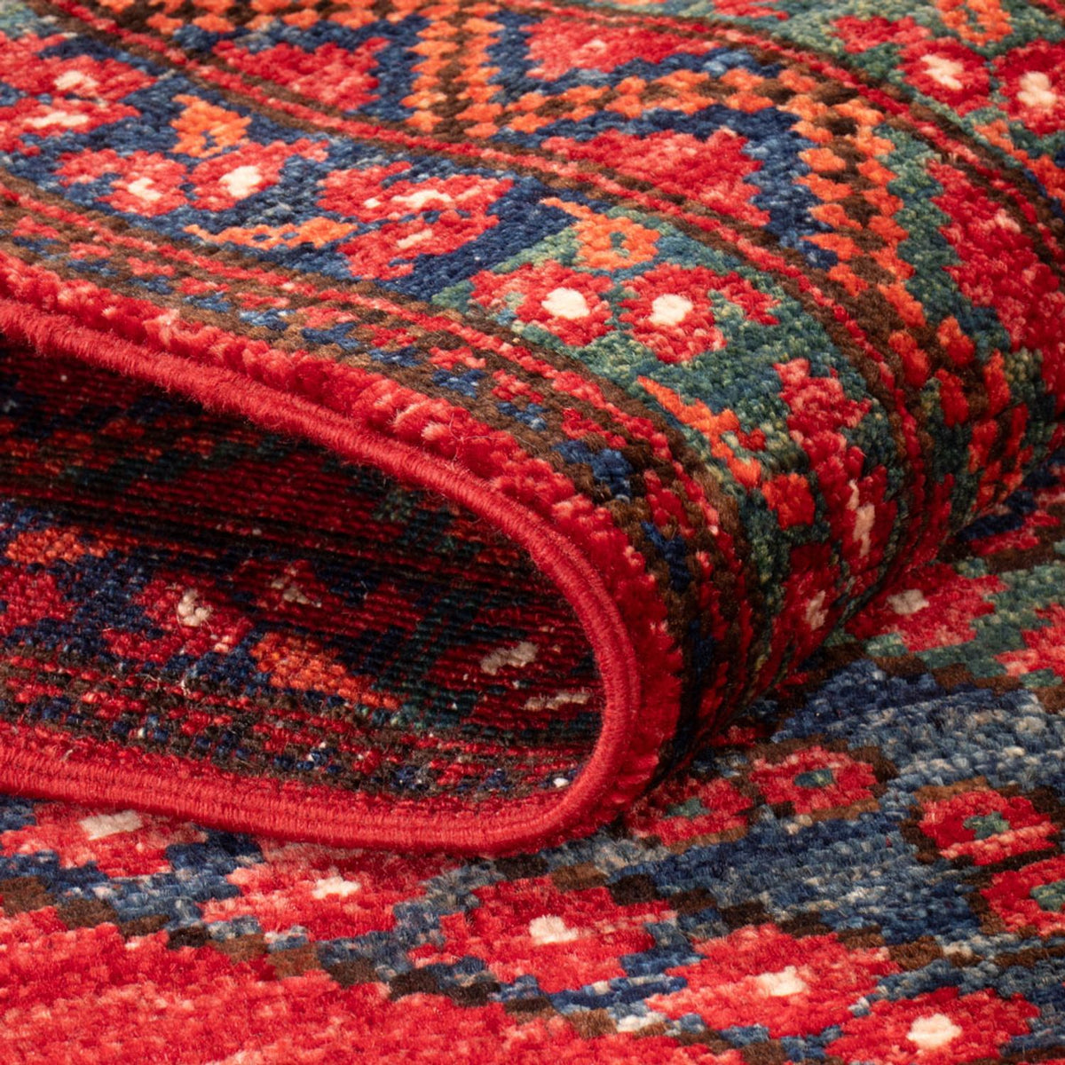Läufer Afghan - 216 x 87 cm - rot