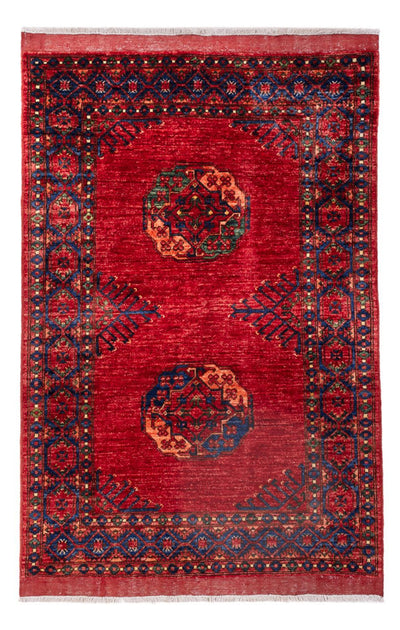 Afghan Teppich 122x183cm - Orientteppich - rot