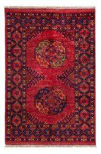 Afghan Teppich - Kunduz - 148 x 100 cm - rot