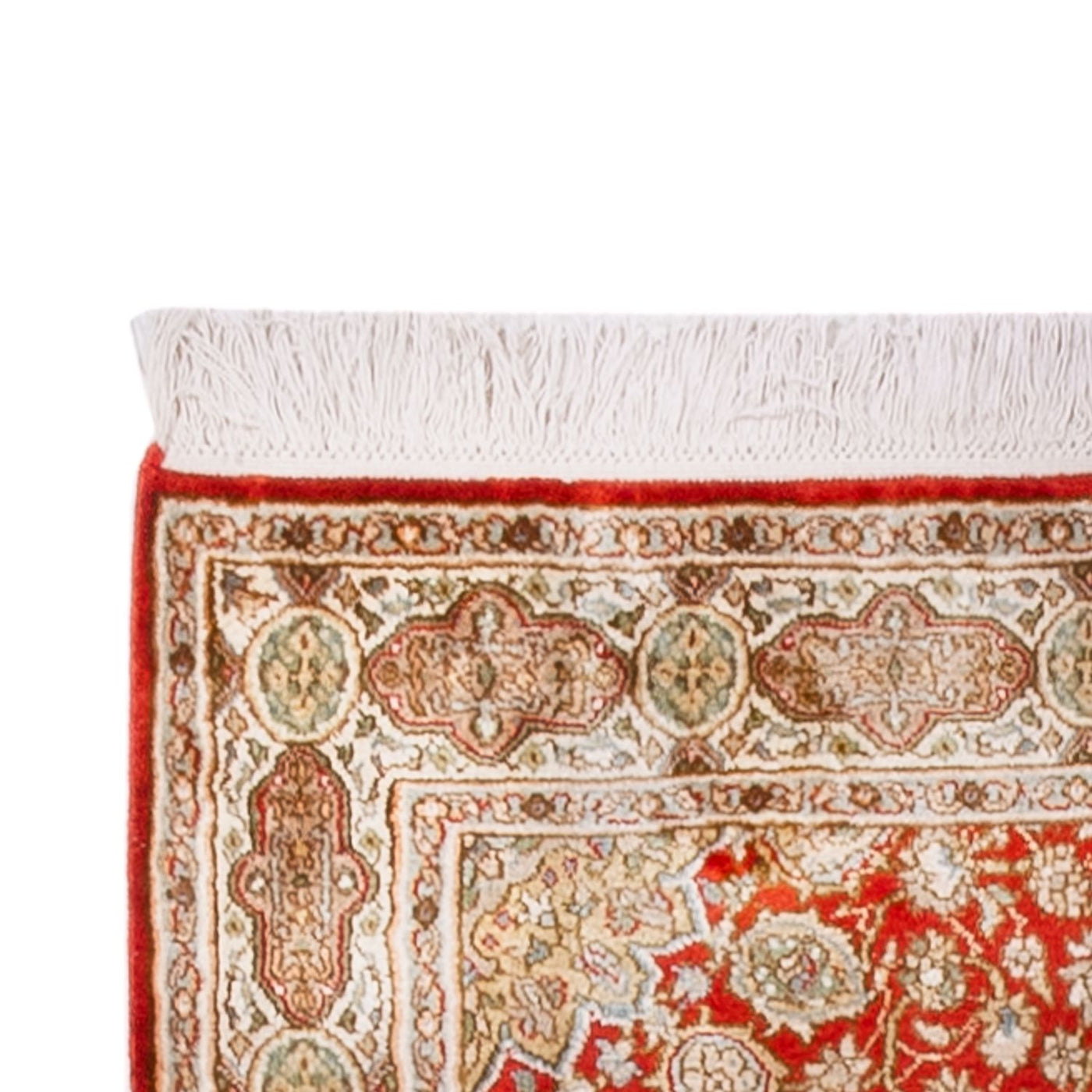 Läufer Seiden - Kaschmir Seide - 251 x 79 cm - rot