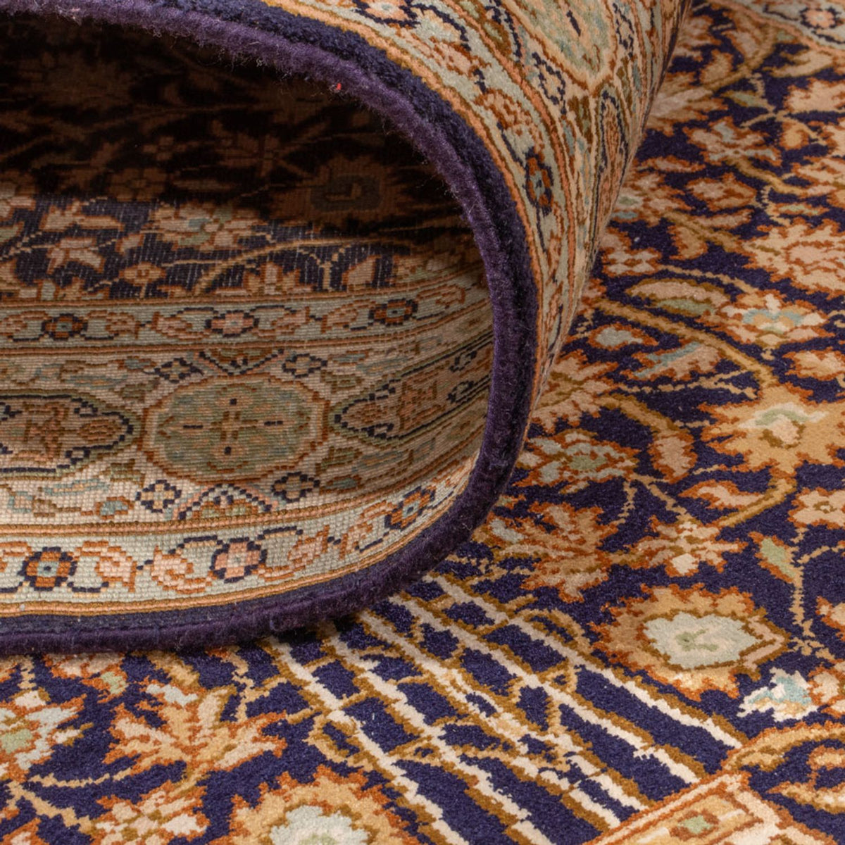 Läufer Seiden - Kaschmir Seide - 255 x 81 cm - dunkelbeige