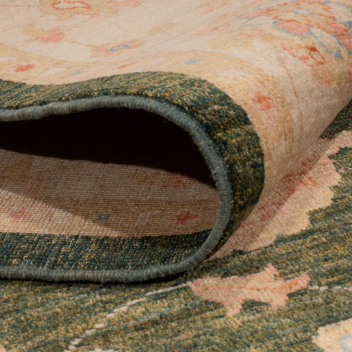 Ziegler Teppich - 298 x 205 cm - dunkelgrün