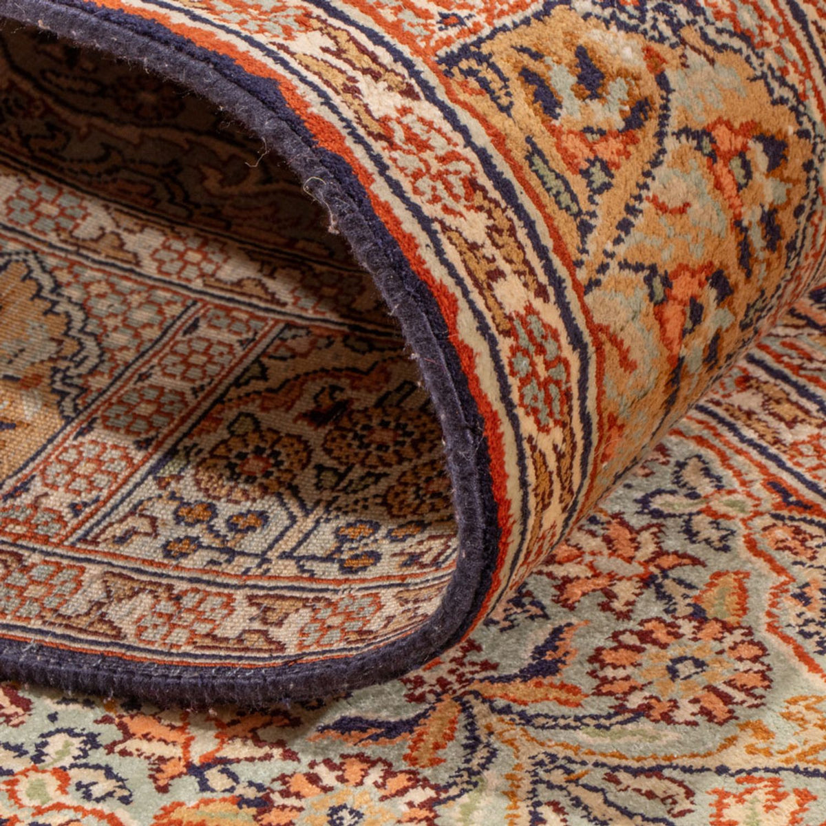 Läufer Seiden - Kaschmir Seide - 296 x 77 cm - dunkelbeige