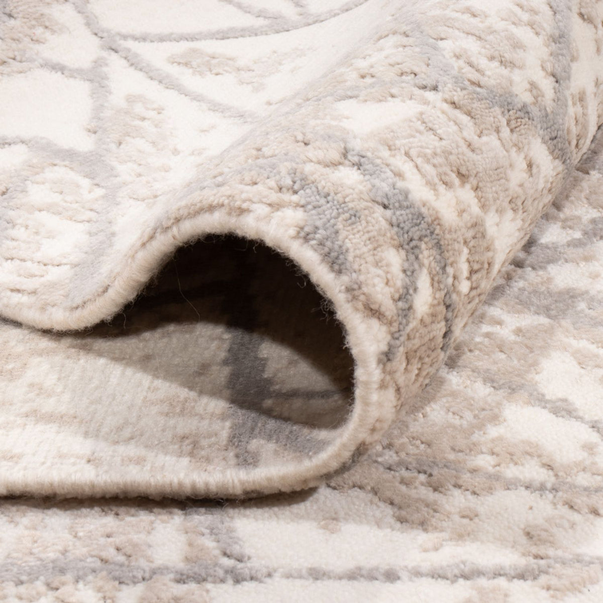 Designer Teppich - 301 x 204 cm - silber