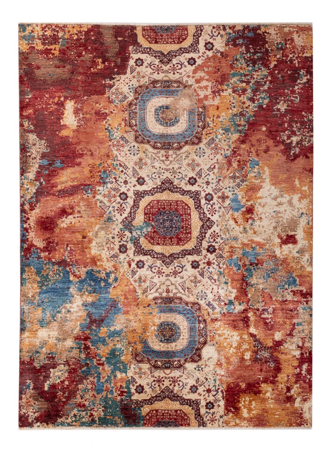 Designer Teppich - 228 x 170 cm - mehrfarbig