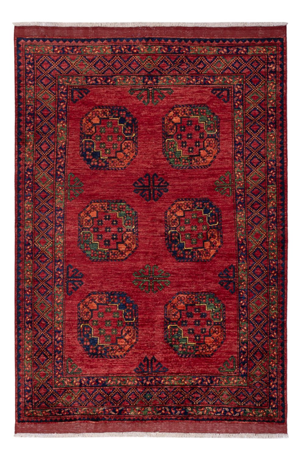 Afghan Teppich - Kunduz - 222 x 154 cm - rot