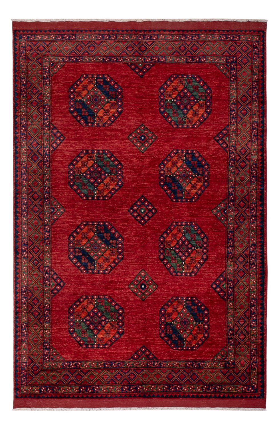 Afghan Teppich - Kunduz - 256 x 176 cm - rot