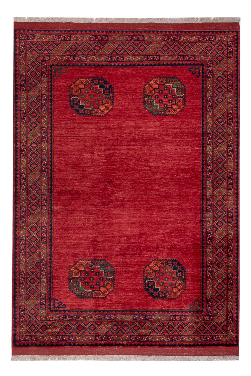 Afghan Teppich - Kunduz - 241 x 175 cm - rot