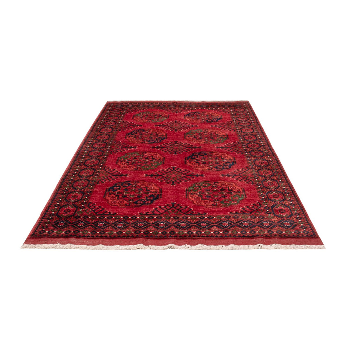 Afghan Teppich - Kunduz - 239 x 165 cm - rot