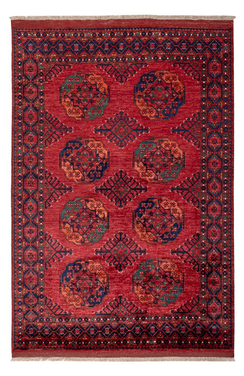 Afghan Teppich - Kunduz - 234 x 176 cm - rot