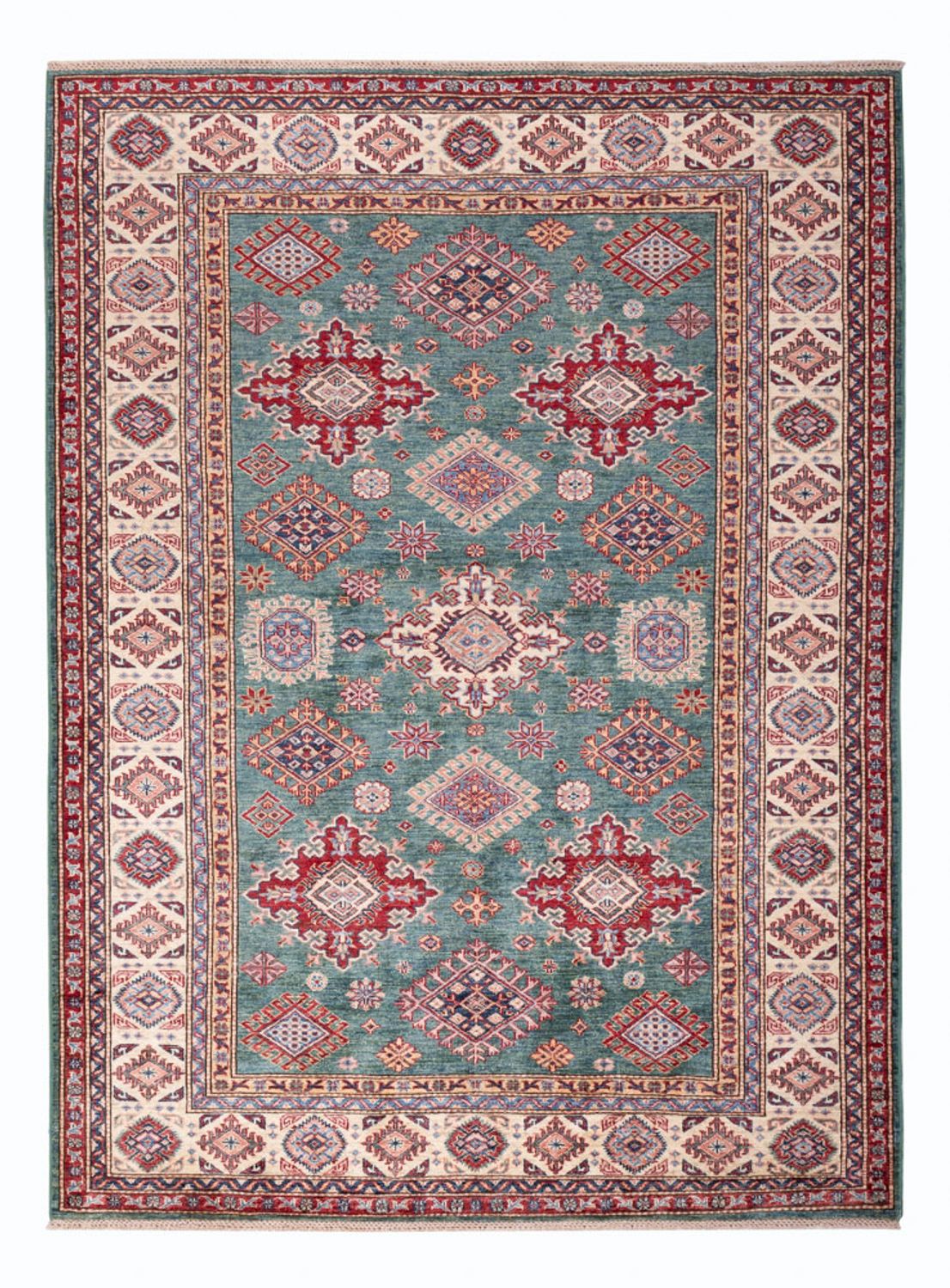 Ziegler Teppich - Kazak - 241 x 176 cm - grün