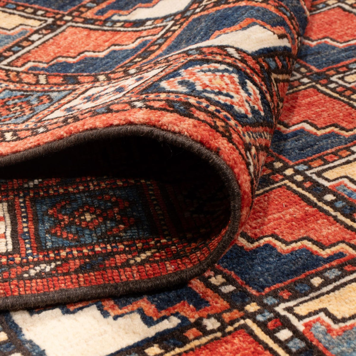 Afghan Teppich - 215 x 176 cm - mehrfarbig