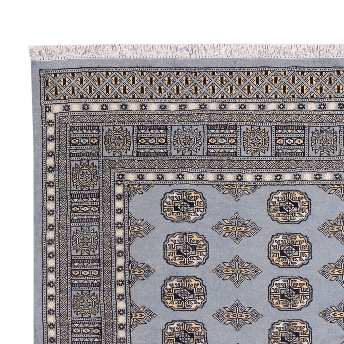 Afghan Teppich - Buchara - 300 x 204 cm - hellgrau