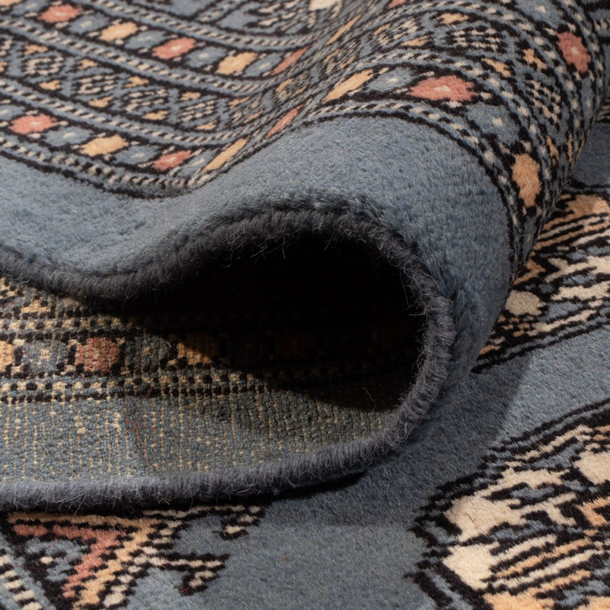 Afghan Teppich - Buchara - 305 x 249 cm - hellblau