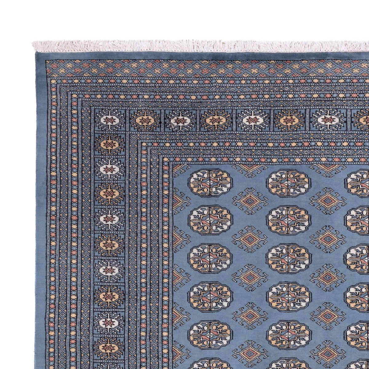 Afghan Teppich - Buchara - 309 x 248 cm - seeblau
