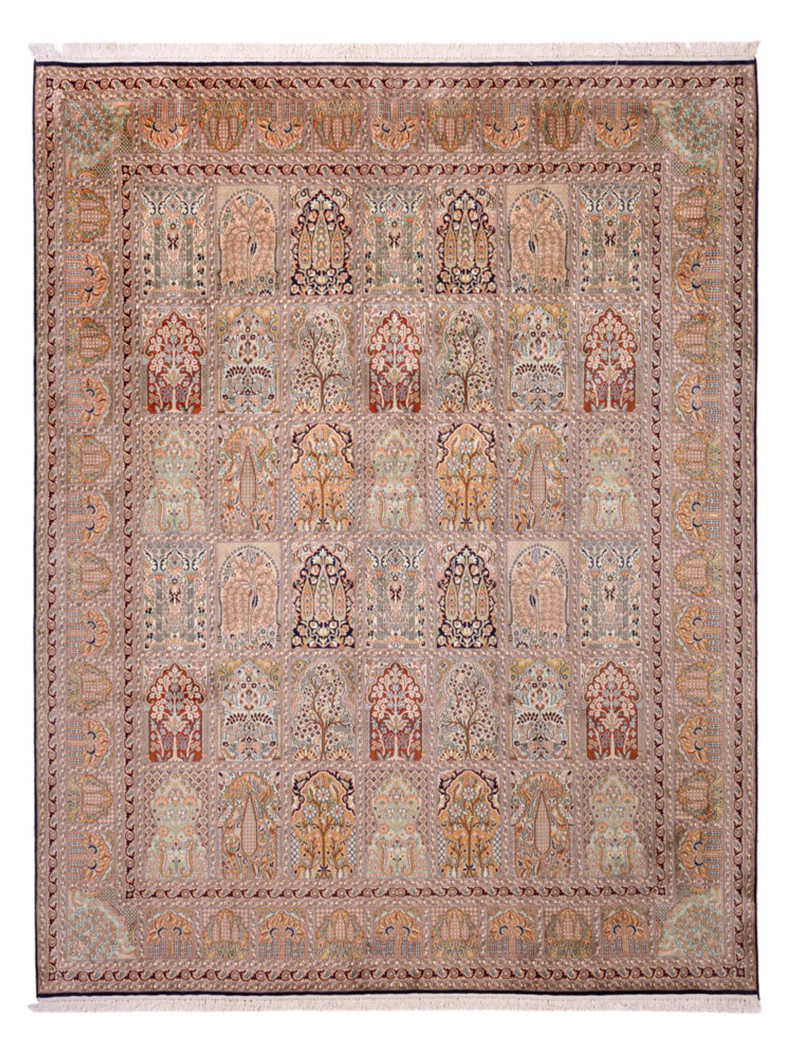 Seidenteppich - Kaschmir Seide - 308 x 242 cm - dunkelbeige