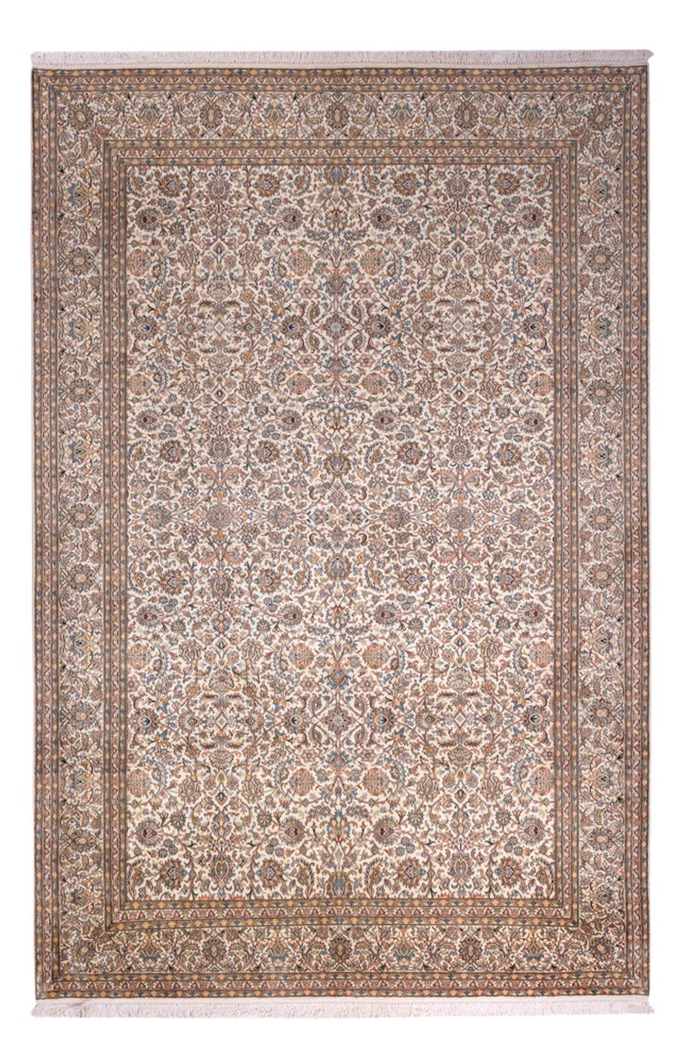 Seidenteppich - Kaschmir Seide - 326 x 216 cm - dunkelbeige