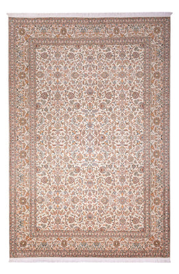 Seidenteppich - Kaschmir Seide - 318 x 216 cm - dunkelbeige