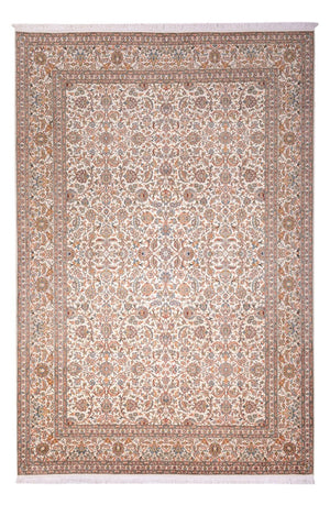 Seidenteppich - Kaschmir Seide - 318 x 216 cm - dunkelbeige