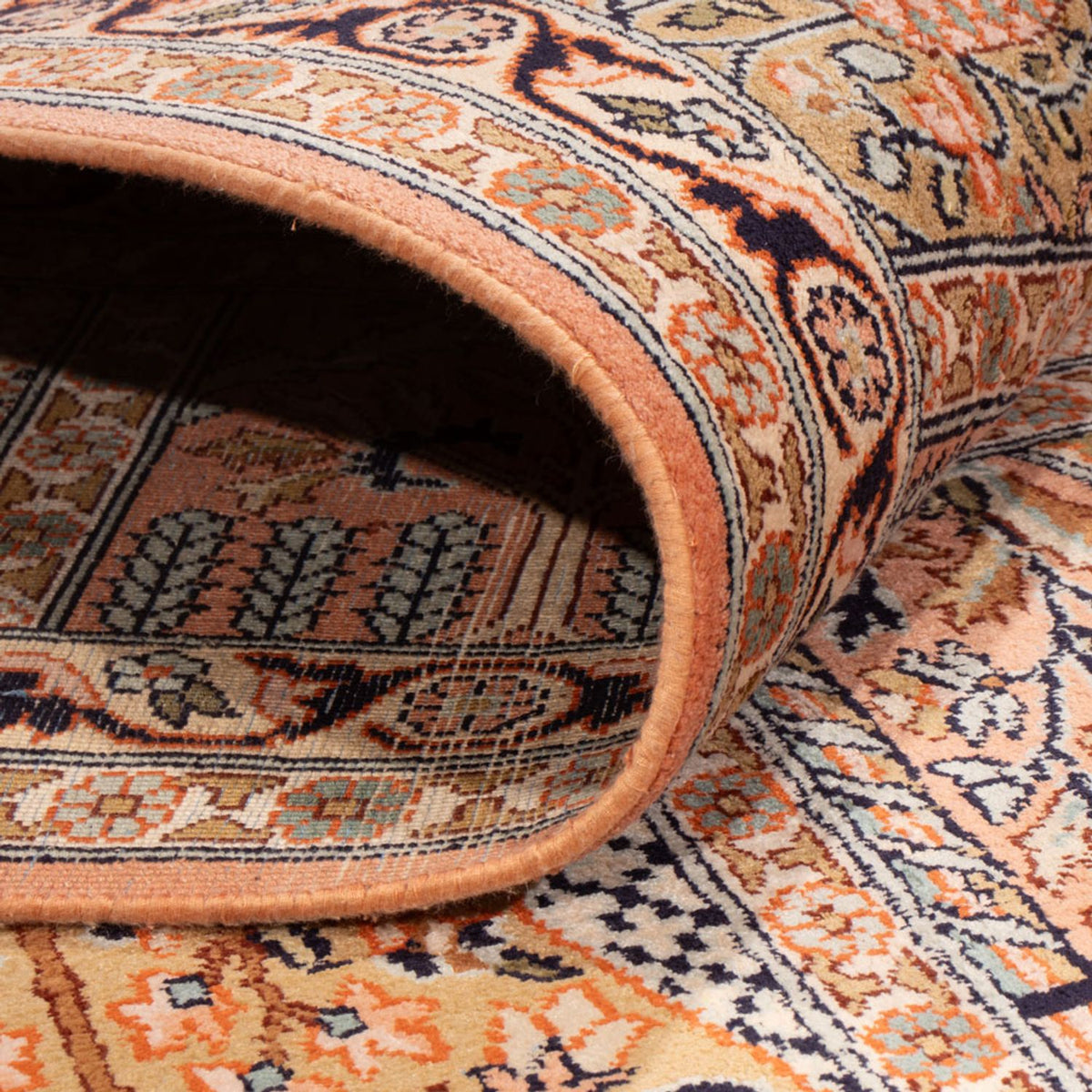 Seidenteppich - Kaschmir Seide - 317 x 221 cm - dunkelbeige