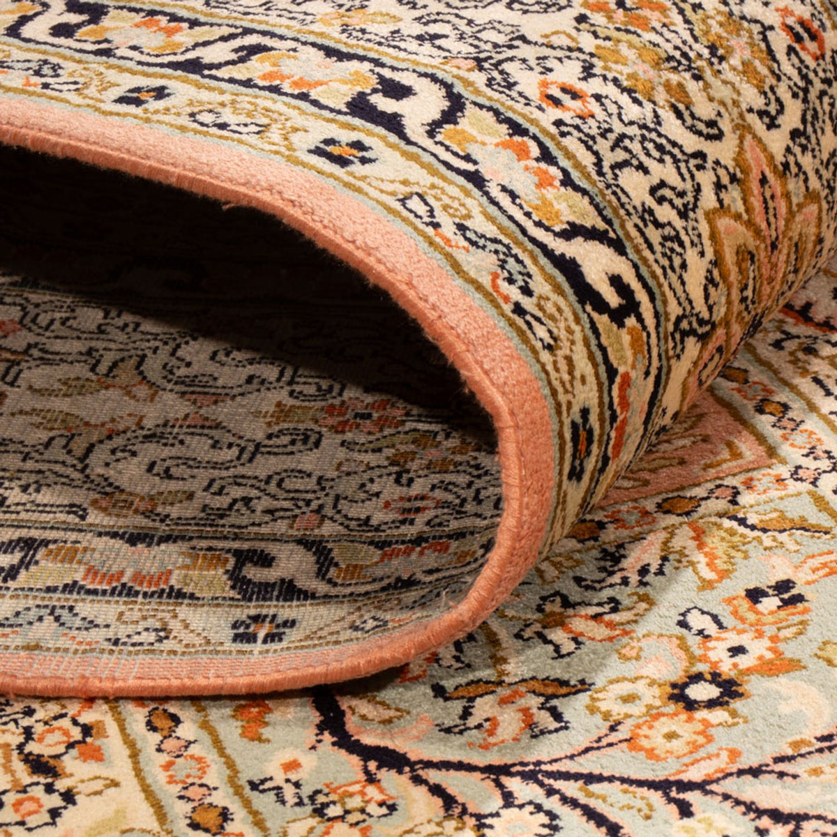 Seidenteppich - Kaschmir Seide - 316 x 220 cm - dunkelbeige