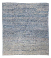 Berber Teppich - 298 x 258 cm - seeblau