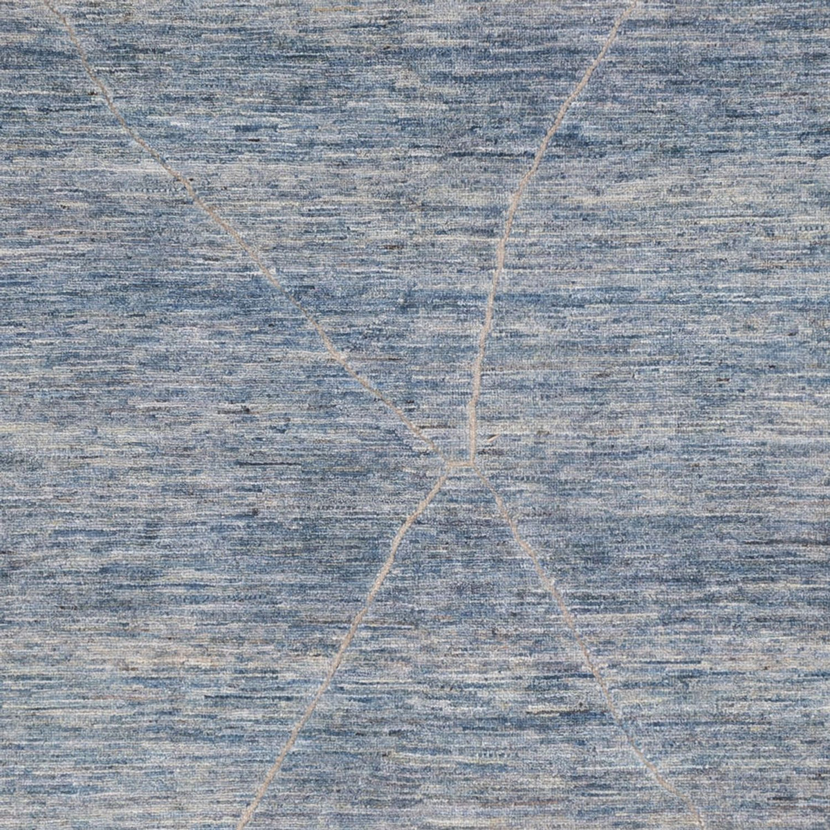 Berber Teppich - 298 x 258 cm - seeblau
