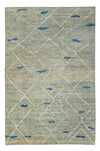 Berber Teppich 202x300cm - Wollteppich - Rechteckig / Hellgrün / 202 x 300 cm Rechteckig
