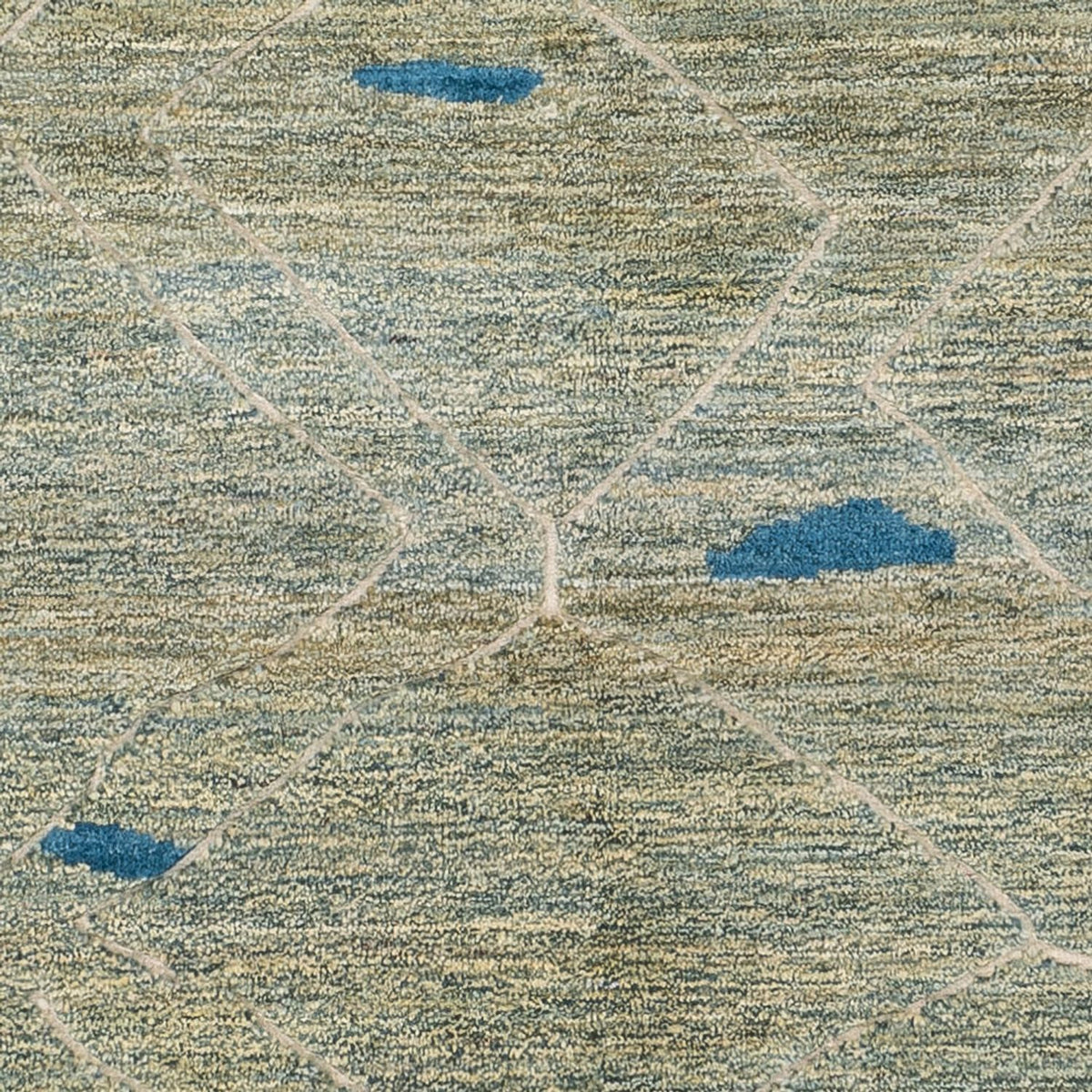 Berber Teppich - 199 x 160 cm - hellgrün