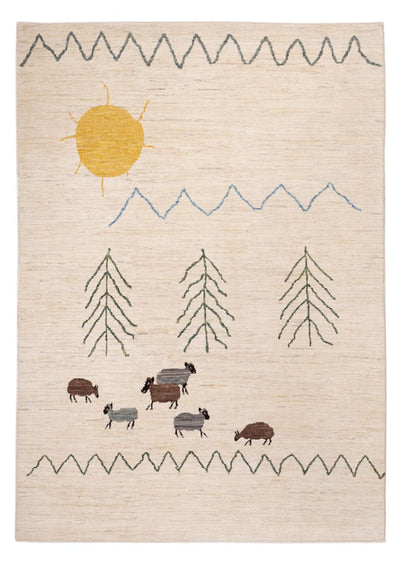 Berber Teppich 170x242cm - Wollteppich