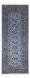 Pakistan Teppich 77x197cm - Orientteppich - Läufer / Blau / 77 x 197 cm Läufer