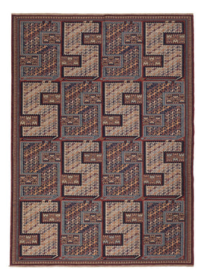 Kelim Teppich - Oriental - Soumak - 215 x 155 cm - dunkelbeige