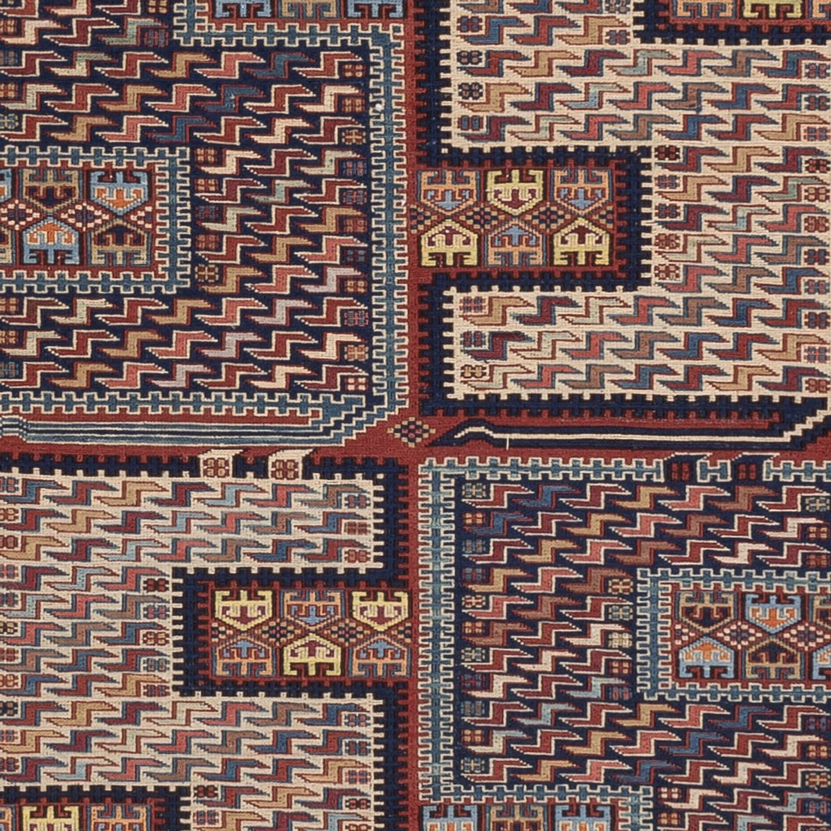 Kelim Teppich - Oriental - Soumak - 205 x 166 cm - dunkelbeige