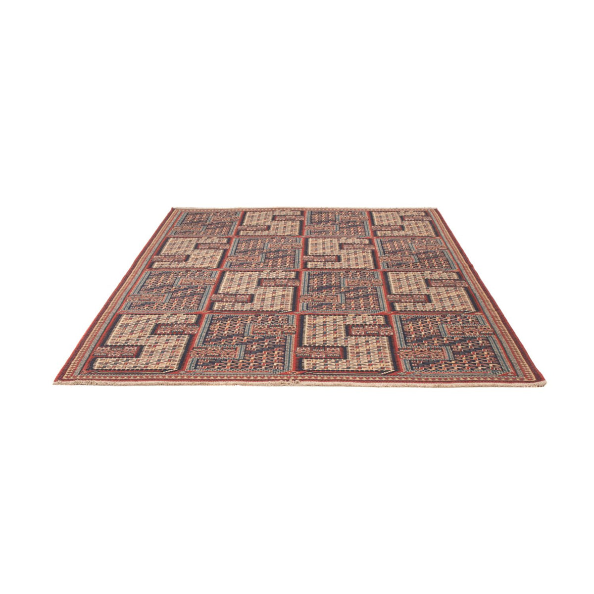 Kelim Teppich - Oriental - Soumak - 208 x 165 cm - dunkelbeige