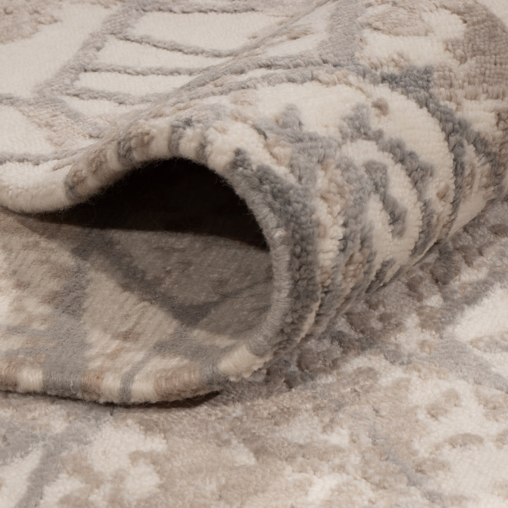 Designer Teppich - 245 x 175 cm - hellgrau