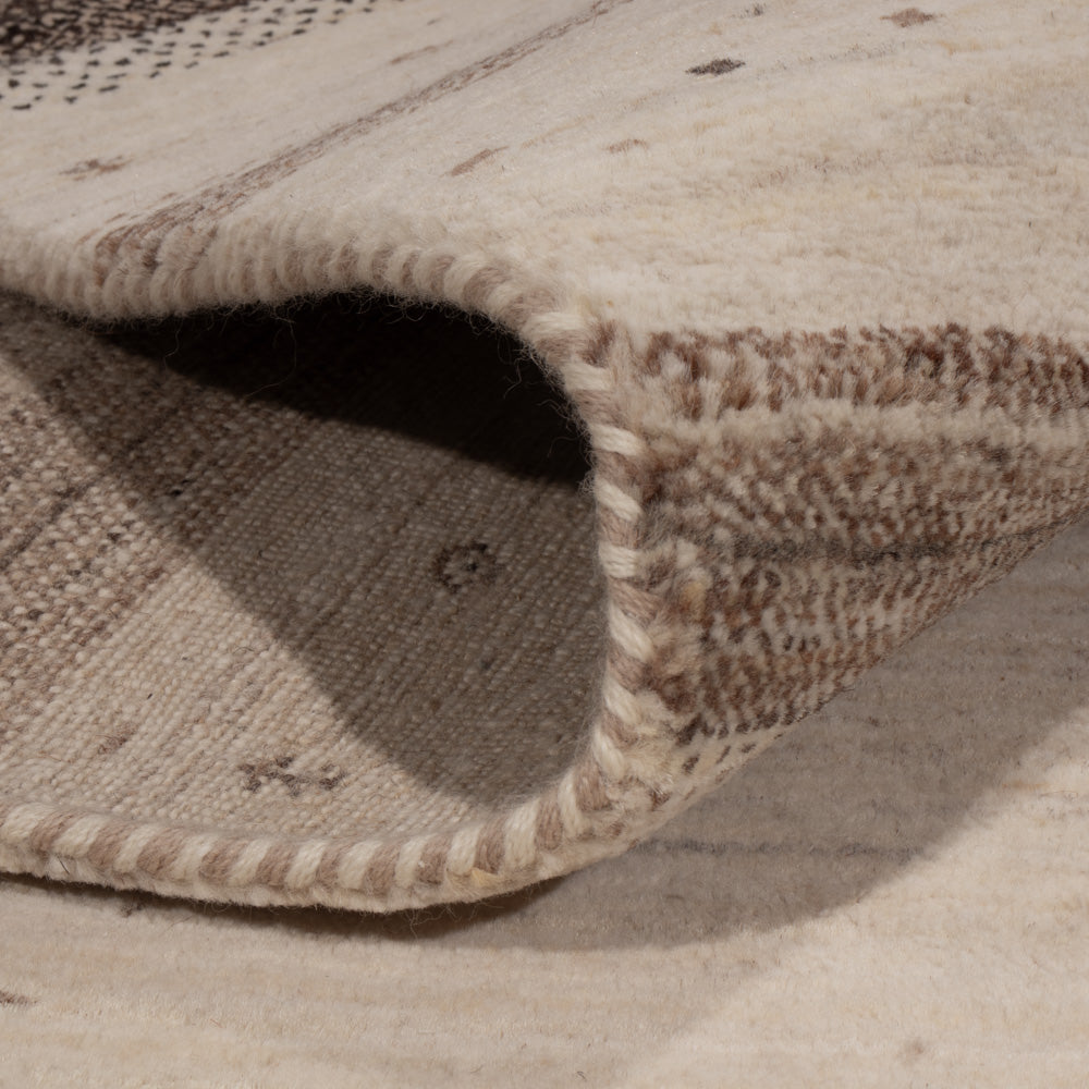 Gabbeh Teppich - Loribaft Indus - 246 x 176 cm - hellbeige