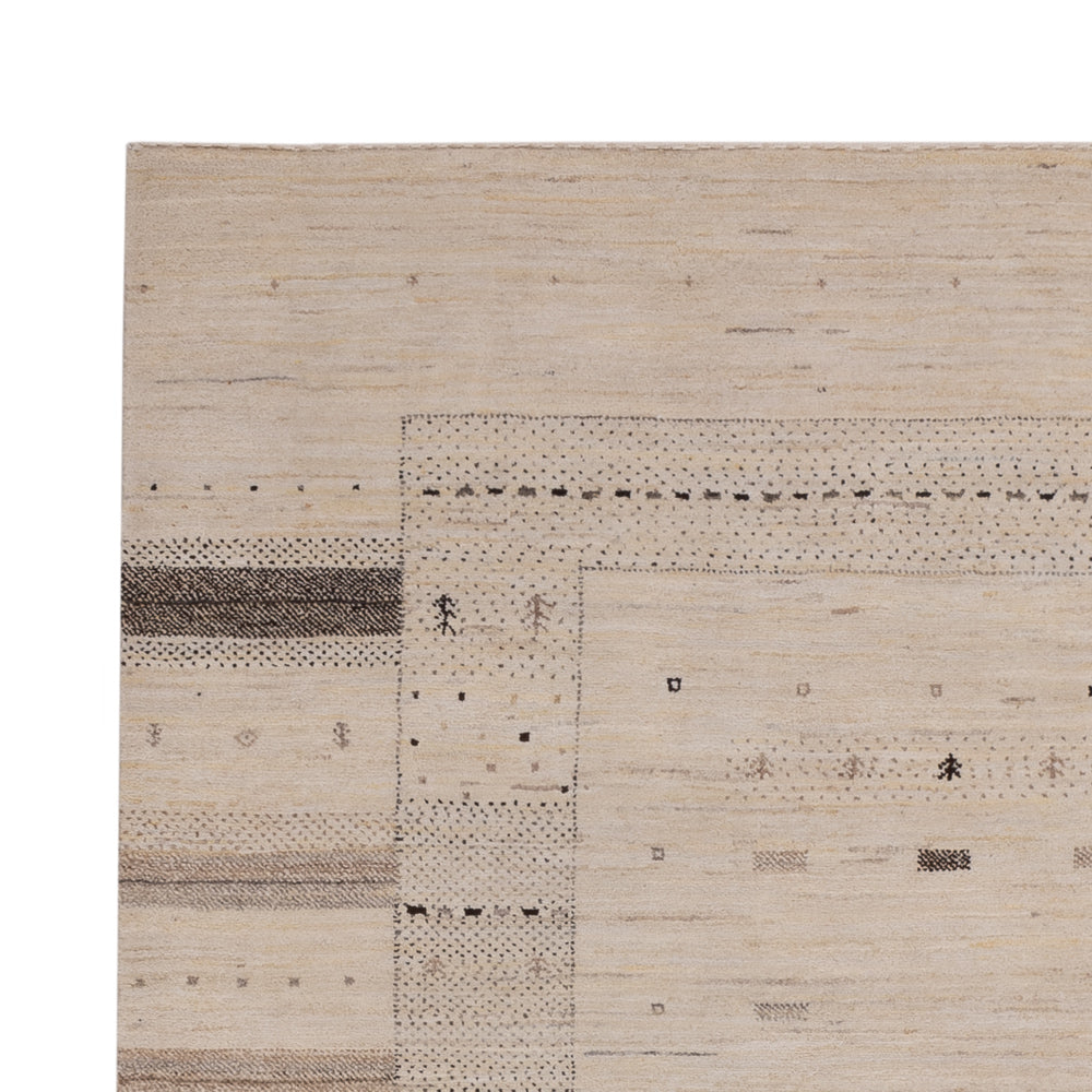 Gabbeh Teppich - Loribaft Indus - 245 x 174 cm - hellbeige