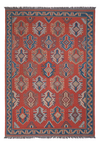 Kelim Teppich - Oriental - Royal - 253 x 177 cm - rot