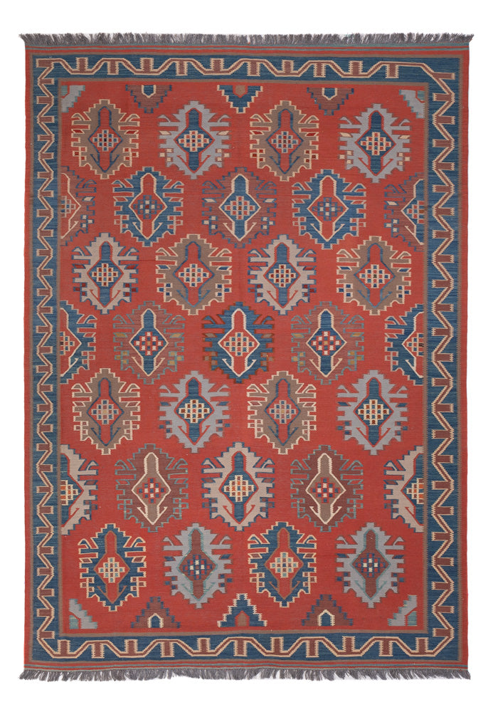 Kelim Teppich - Oriental - Royal - 253 x 177 cm - rot