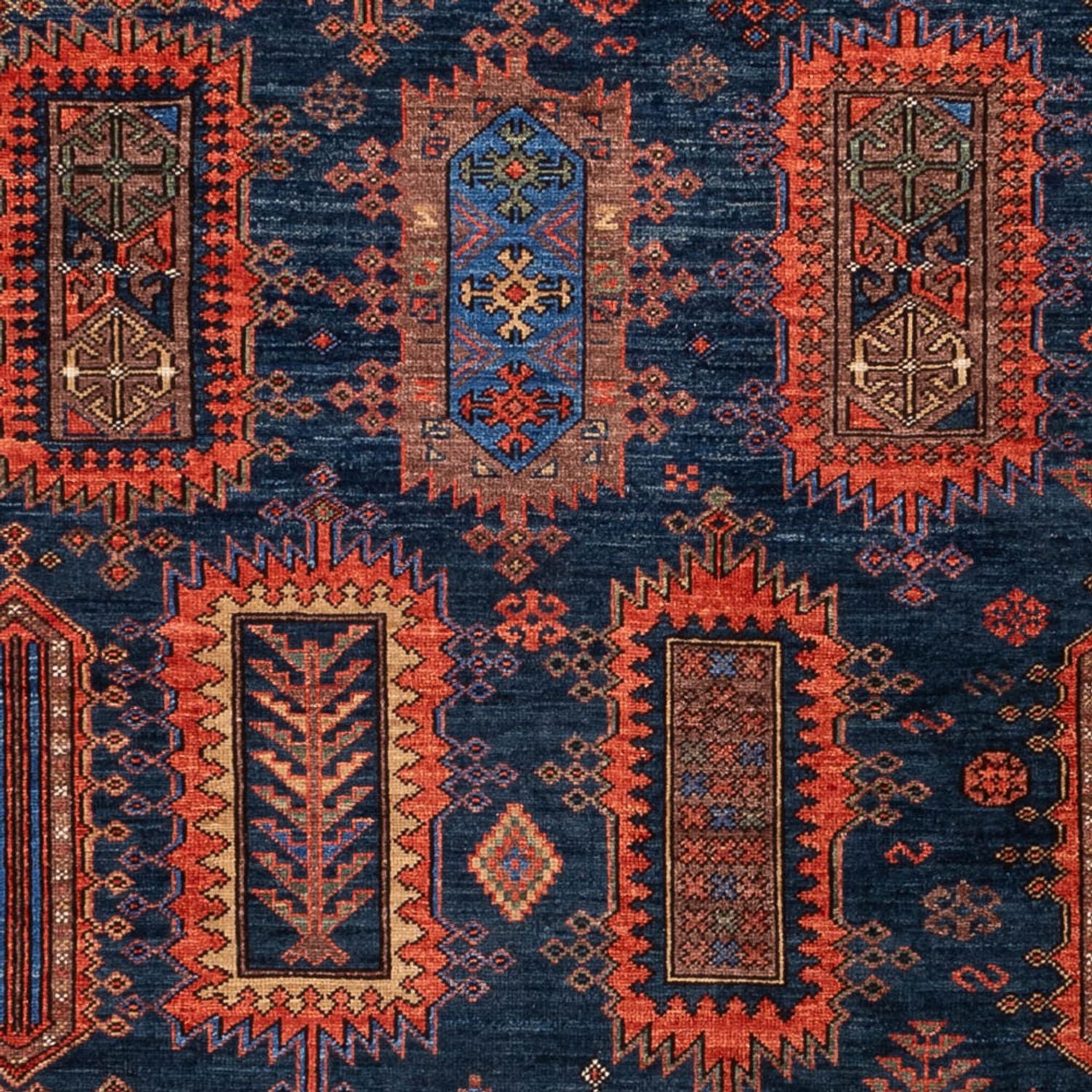 Ziegler Teppich - Kazak - 283 x 184 cm - dunkelblau
