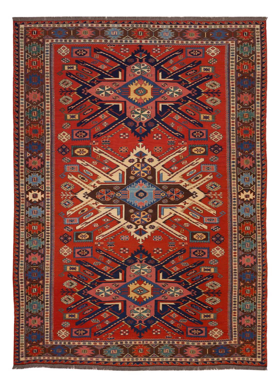 Kelim Teppich - Oriental - Soumak - 282 x 198 cm - rot