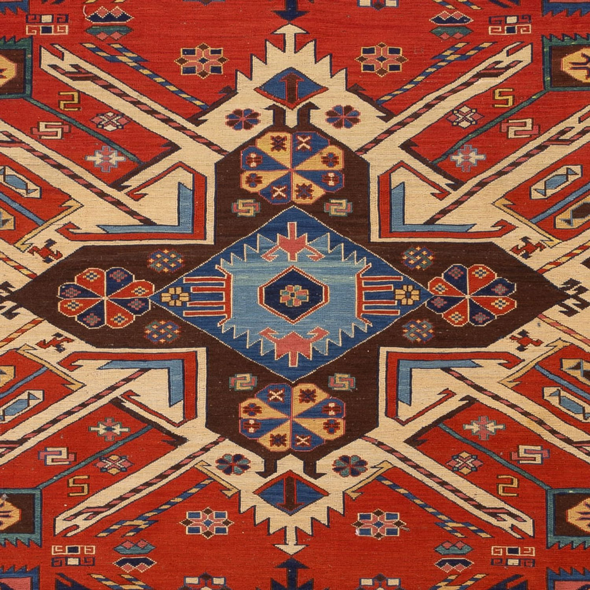 Kelim Teppich - Oriental - Soumak - 282 x 198 cm - rot