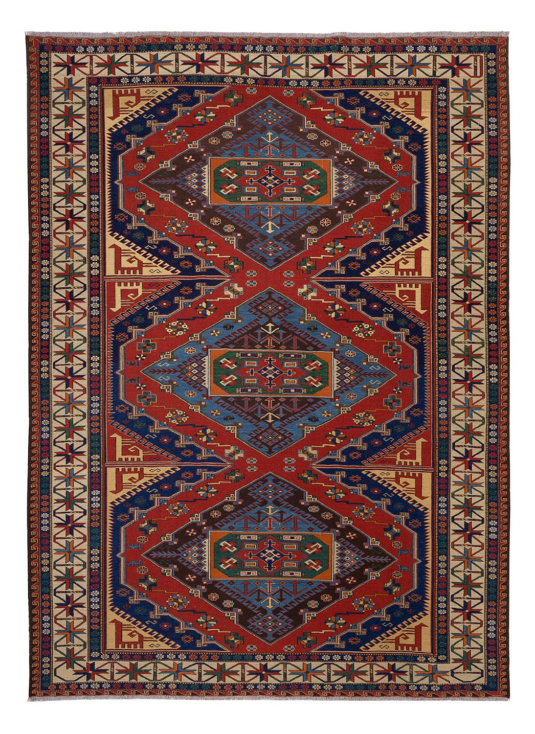 Kelim Teppich - Oriental - Soumak - 281 x 203 cm - rot
